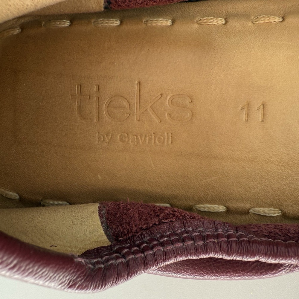 TIEKS GARVELLI BALLET FLAT, ROUND TOE, LEATHER BURGUNDY CLASSIC SIZE 11 - Picture 8 of 8